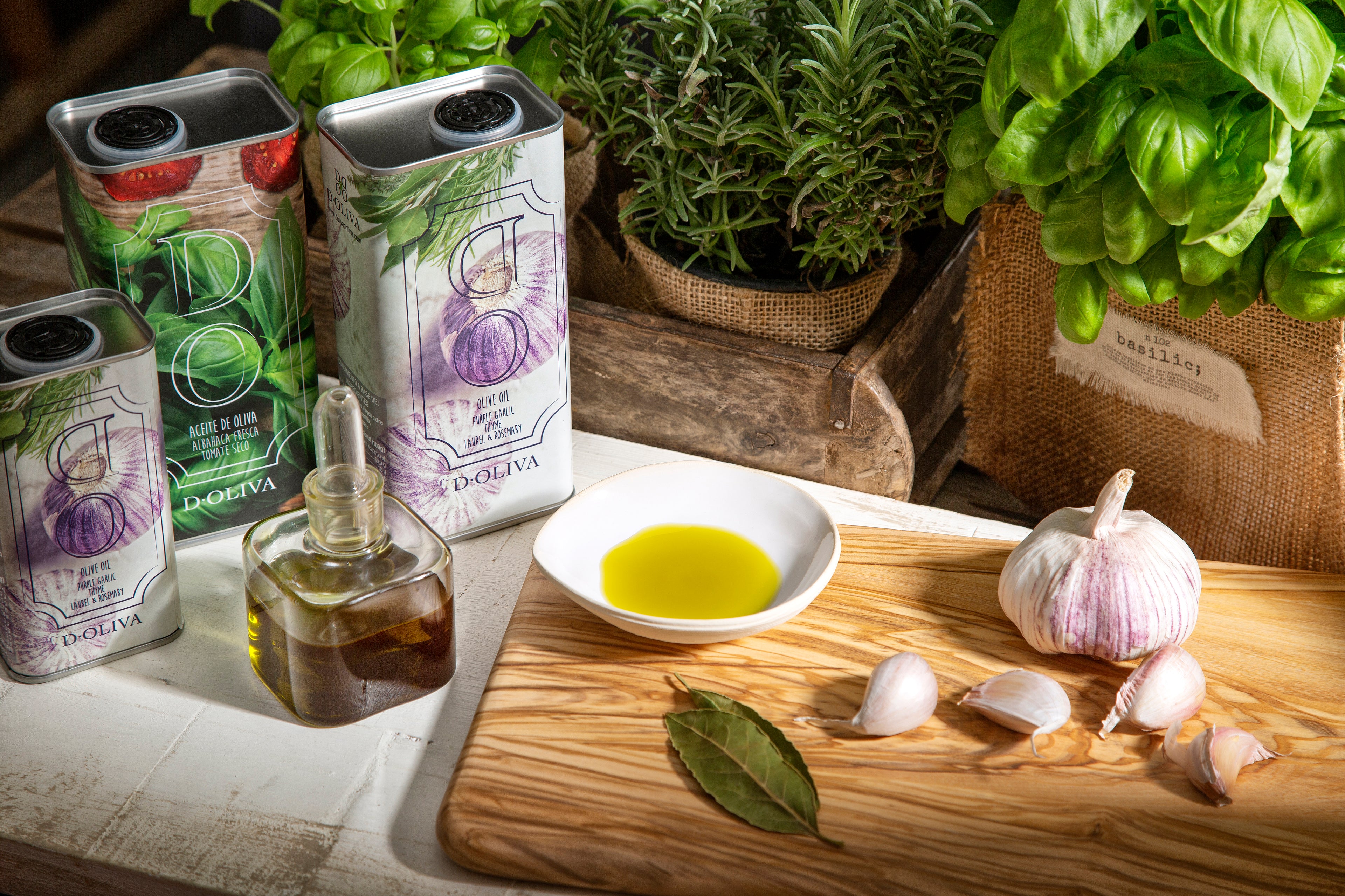 Gamme d'huiles d'olive infusées Doliva