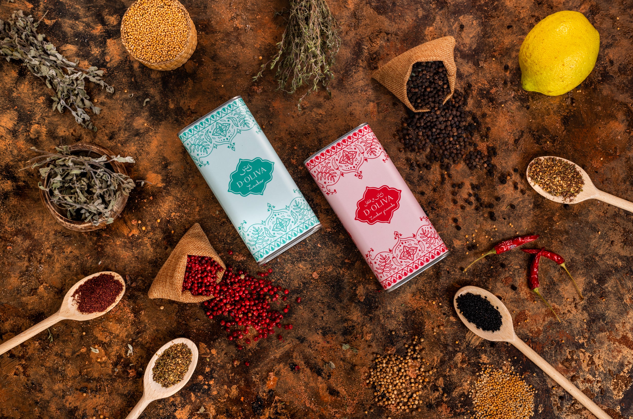 Bannière Doliva — huile d'olive infusée au za'atar